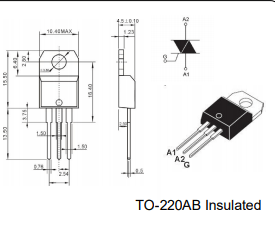 BTA16-600B Triac 16A 600V Insulated-Tab TO-220 | Robust AC Switching