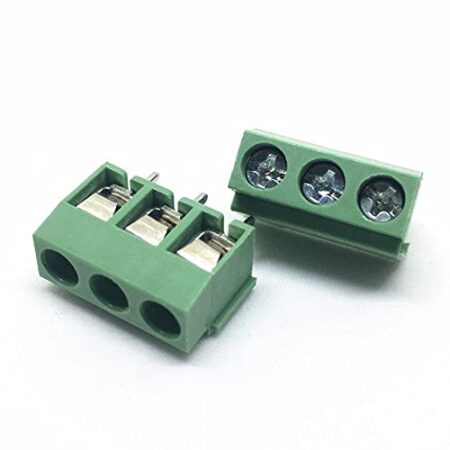 Terminal Block 3 pin 5.0 mm 8A 300V (Green, KF126-3P)