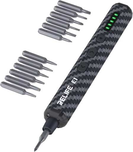 Relife Electric Precision Screwdriver E1, 5-Speed, USB-C (12 Bits)