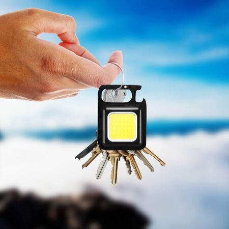 COB Rechargeable Keychain Light – USB-C EDC Flashlight
