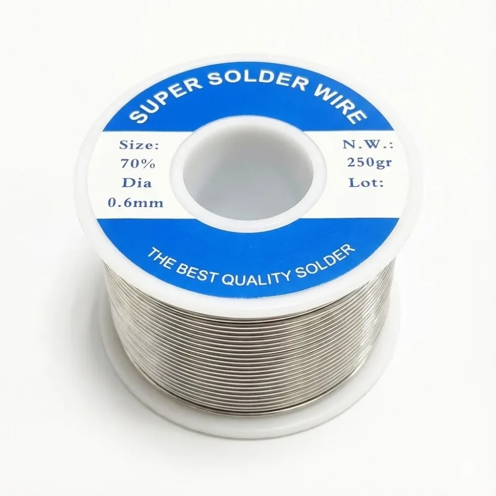 Super Solder Wire 70/30 – 0.6mm, 250g Spool (Made in Taiwan)