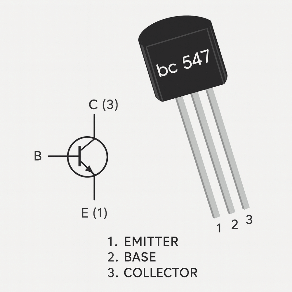 BC547 NPN Transistor – 45V, 100 mA, TO‑92