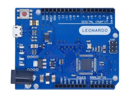 Arduino Leonardo — ATmega32U4 Board with Native USB HID, 20 I/O, 7 PWM