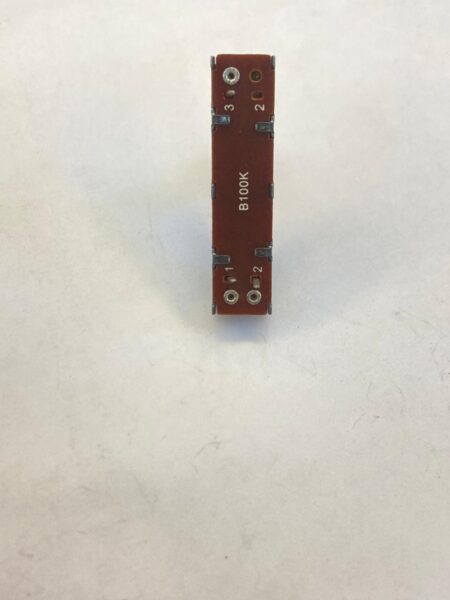 Linear Slide Pot 100k 104 — 3-Pin, Short-Throw, Mechanical End-Detent