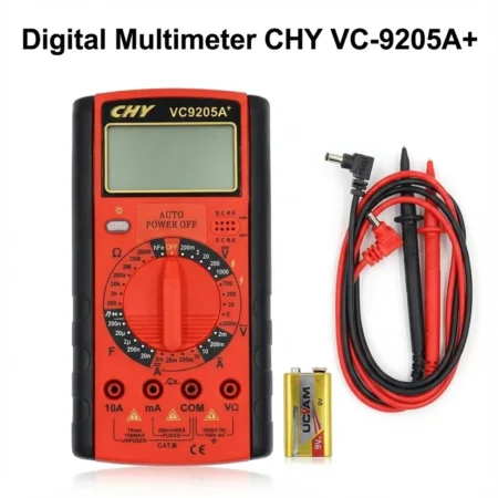 CHY VC‑9205A Digital Multimeter (1999‑Count LCD, hFE, Auto Power‑Off)