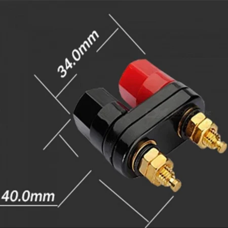 Dual 4mm Banana Binding Post Speaker Terminal Red & Black