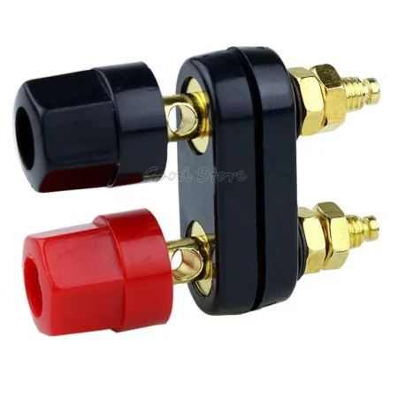 Dual 4mm Banana Binding Post Speaker Terminal Red & Black