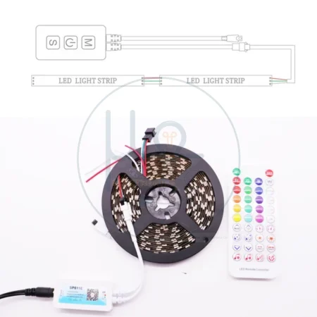 SP611E Bluetooth, IR & Music Controller for WS2812B, WS2811 and SK6812 Addressable LED Strips