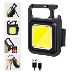 COB Rechargeable Keychain Light – USB-C EDC Flashlight