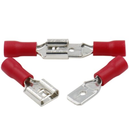 Male Disconnect Terminal MDD1.25-250 (Red) – 6.3mm Tab, 22–16 AWG