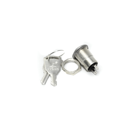 Electronic Key Lock Switch 12mm 2 position ON/OFF V3 (KS-02-101-Key)