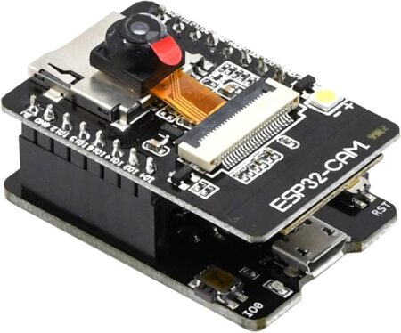 ESP32-CAM + ESP32-CAM-MB – 2MP OV2640, USB Programmer, microSD