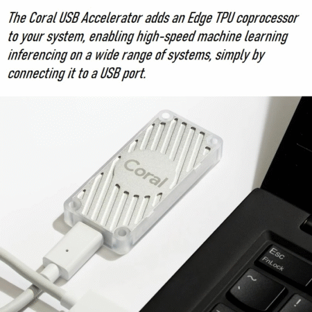 Coral USB Edge TPU Accelerator – USB-C Inference Coprocessor