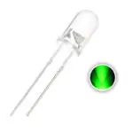 5mm Green LED – Transparent Lens, Bright Indicator Light
