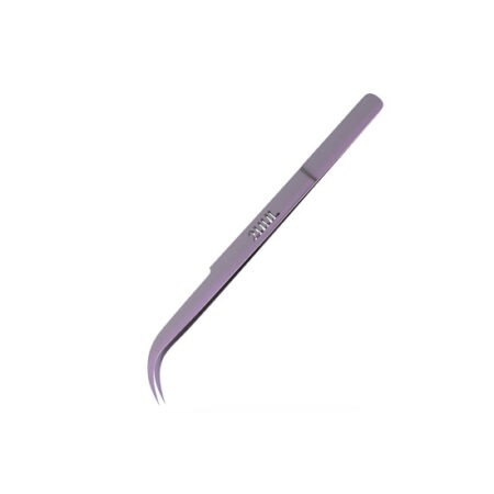 2UUL TI22 Purple Titanium Curved Tweezer — Ultralight Curved Precision Tweezer for Phone Repair