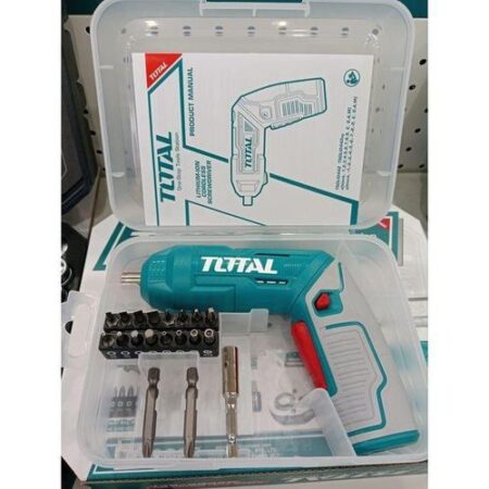 TOTAL Cordless Screwdriver 4V 4Nm TSDLI0442 — USB‑C, 240 rpm