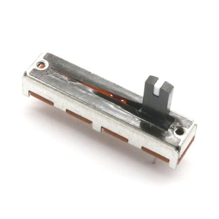 Linear Slide Pot 100k 104 — 3-Pin, Short-Throw, Mechanical End-Detent
