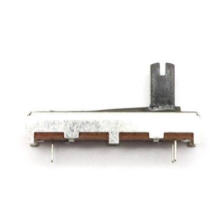 Linear Slide Pot 100k 104 — 3-Pin, Short-Throw, Mechanical End-Detent