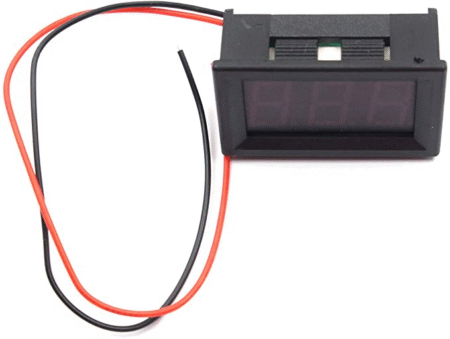 Red Two‑Wire 0.56" DC5–120V Digital Display Voltmeter (Panel Mount, Car/Bike/Motorcycle)