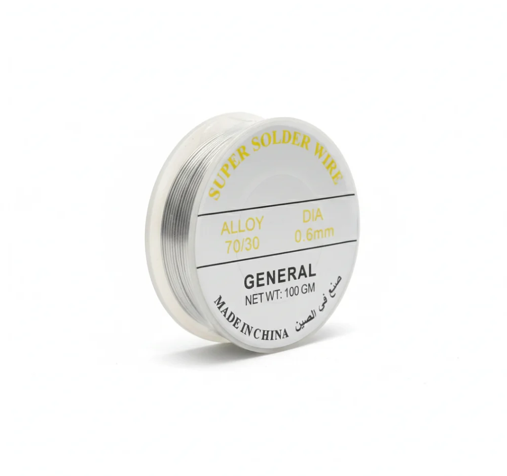 General Solder Wire 70/30 0.6mm – 100g Spool for Electronics