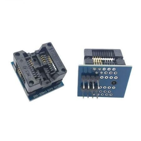 DIP to SOP8 (200–209 mil) Adapter — Clamshell Test Socket to DIP Footprint