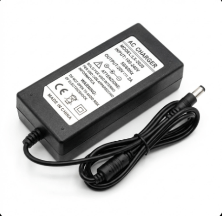 Power Adapter 20V 2A – Model LX-2020 (IEC C7 Input 5.5×2.5 mm DC Center-Positive 40 W)