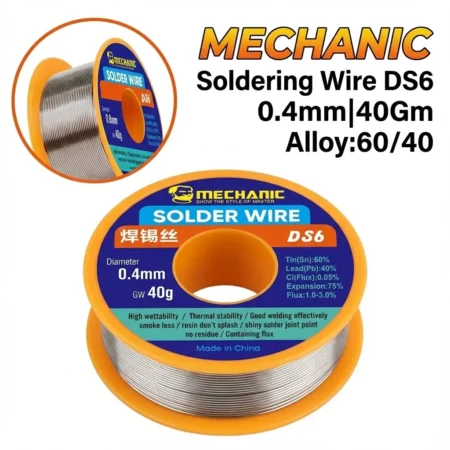 Mechanic DS6 Solder Wire 0.4mm 40g (Sn60/Pb40, Rosin Core)