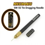 MECHANIC SW-5S Tin-Dragging Needle (Gold-Plated, Anti-Static Carbon Handle) — Set with 5 Pins