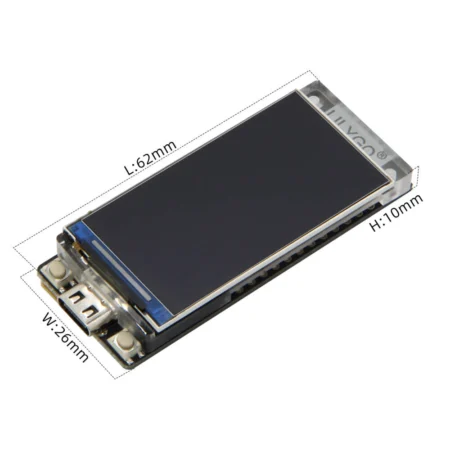 LILYGO T-Display S3 ESP32-S3R8 1.9" LCD Development Board – 16MB Flash, 8MB PSRAM, Non-Touch, Non-Soldered