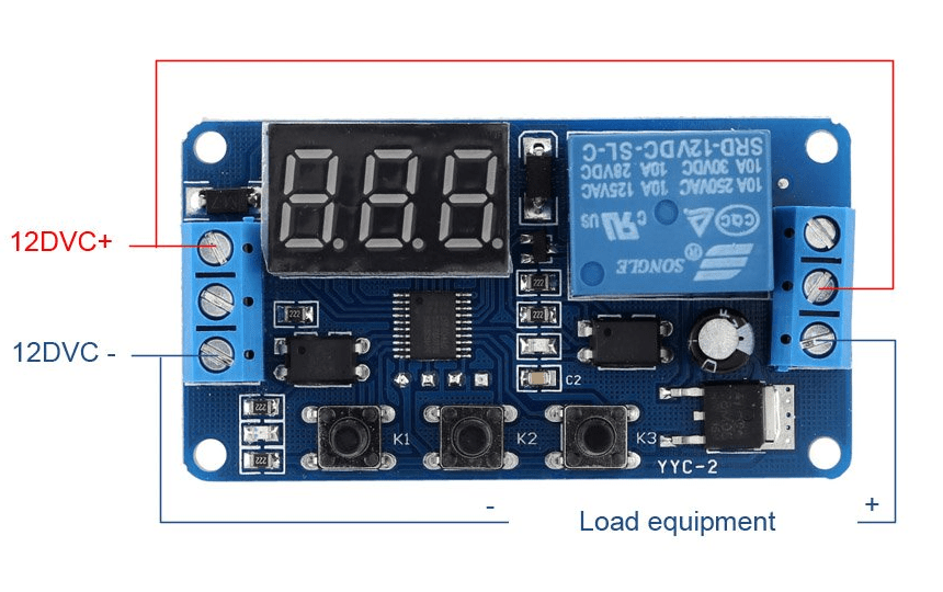 12V Relay Module with Automatic Delay Timer 1 12V Relay Module with Automatic Delay Timer 2