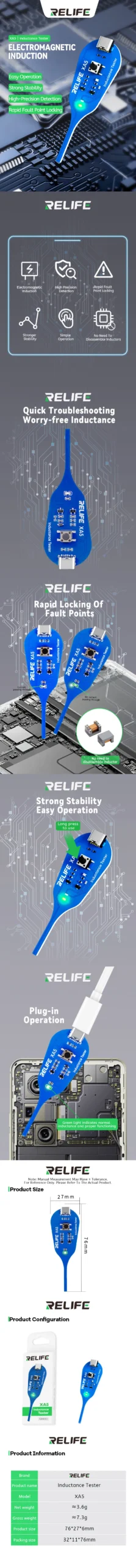 Relife XA5 Type-C High Precision Electromagnetic Induction Tester for Circuit Board Fault Detection RELIFE XA5 Inductance Tester 1 1756194138213 0 scaled