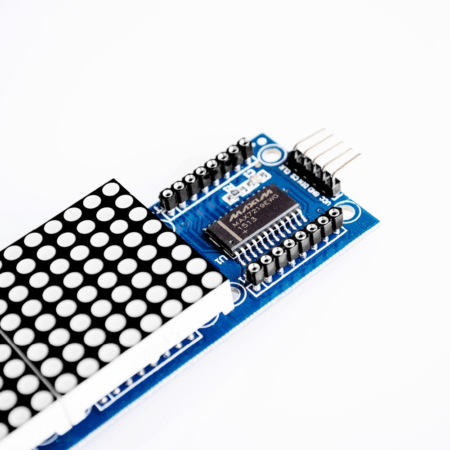 MAX7219 LED Dot Matrix 4 In 1 Display with 5P Line Module Red