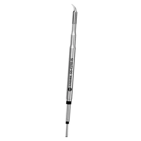 SUNSHINE SS-C210-IS Bent 0.3mm Soldering Tip for T210 Handle — Ultra-Precision Curved Needle