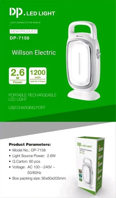 LED Light Rechargeable Portable DP-7158