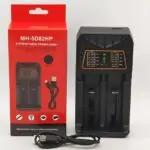 MH-MH-5D82HP USB-C Dual-Slot 18650/21700 Charger | 4.2V 2000mA, Independent Charging — Supports 18650/21700/26650/18500/14500/16340