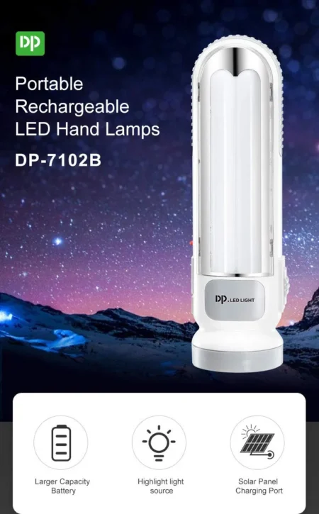 LED Light Rechargeable Portable DP-7102B Emergency Light