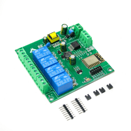 AC90-250V ESP8266 Wireless WIFI Relay Module 4 Channel ESP-12F Wifi Development Board AC/DC 5V/7-28V/5-80V Power Supply