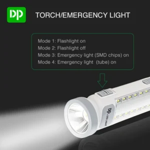 LED Light Rechargeable Portable DP-7102 | 3‑in‑1 Torch, Tube & Emergency Lamp 1300mAh AC/DC/Solar Charging 2 7102 portable rechargeable led l 4