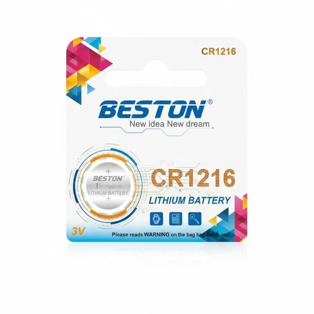 BESTON CR1216 3V Lithium Coin Cell — Single Battery (1 pc)
