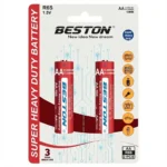 BESTON AA 1.5V Super Heavy Duty (R6S) Zinc‑Carbon — 2 Pcs Pack