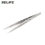 Relife SK-11 Straight Anti-static Stainless Precision Tweezers with Holes for Mobile Phone Repair