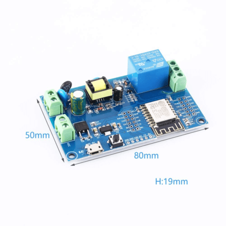 AC90-250V ESP8266 Wireless WIFI Relay Module 1 Channel ESP-12F Wifi Development Board AC/DC 5V/7-28V/5-80V Power Supply