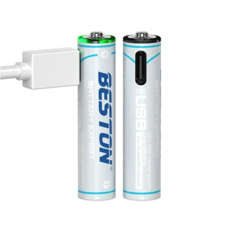 BESTON AAA 1.5V USB‑C Rechargeable Lithium Battery (Model 3AC‑18) — 440mAh / 660mWh — 2 Pcs