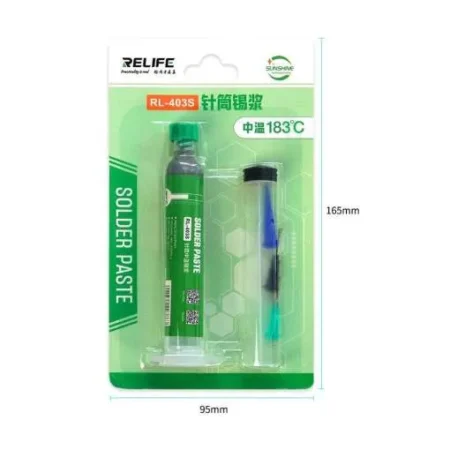 Relife RL-403S Welding Paste 183C Medium Temperature Solder Paste Flux 10CC Tin Liquid BGA Soldering Fluxes for Rework Repair
