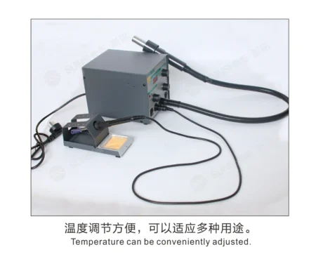 QUICK 706W+ 2‑in‑1 Rework & Soldering Station (580W Hot‑Air, 50W Iron, LED Display, ESD‑Safe)