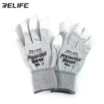 Relife RL-063 Anti Static Antiskid PU Coated Finger Part Glove Protector Gloves (XXL-Gray)