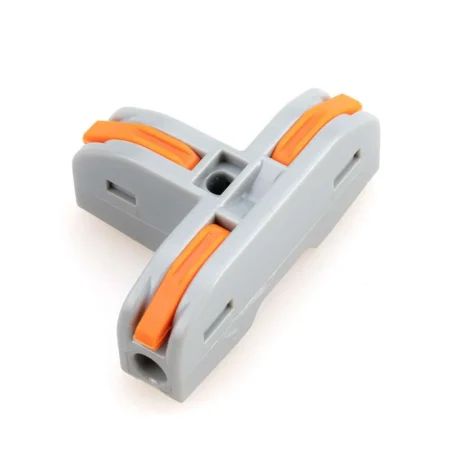 WAGO PCT-112 T-Shaped Wire Connector 1 In 2 Out – Spring Lever Branch Connector 