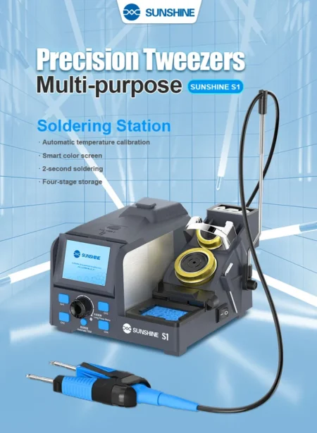 SUNSHINE S1 Intelligent Precision Soldering Station (Color Screen, Precision Tweezers, Smart Control)