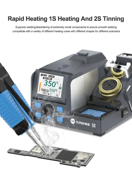 SUNSHINE S1 Intelligent Precision Soldering Station (Color Screen, Precision Tweezers, Smart Control)
