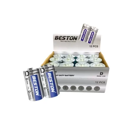 Beston D R20S 1.5V Extra Heavy Duty Battery — 2‑Pack